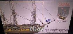 New Corel HMS Greyhound 20 Gun Wood Model Ship Kit 1100 Scale Laser Cut #SM59