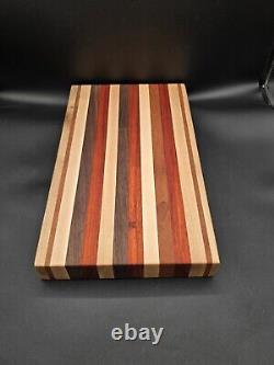 New Custom Handcrafted Natural Wood Butcher Block Cutting Board Rolling Pin Set