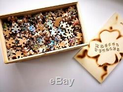 New Hand Cut Wooden Jigsaw Puzzle The Gnome Worldin Wooden Box