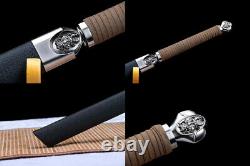 New Japanese Katana Samurai Sword Spring Steel Sharp Ninja Can Cut Bamboo Trees