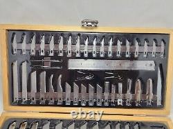 New Old Stock Master Grip Hobby Knife Set Wood Model Kit Case Cut Mat HTF-RARE