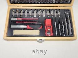 New Old Stock Master Grip Hobby Knife Set Wood Model Kit Case Cut Mat HTF-RARE