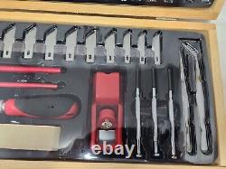 New Old Stock Master Grip Hobby Knife Set Wood Model Kit Case Cut Mat HTF-RARE