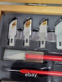 New Old Stock Master Grip Hobby Knife Set Wood Model Kit Case Cut Mat HTF-RARE