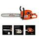 New20 2cycle Gas Chainsaw Gas Powered Aluminum Crankcase 52cc Wood Cut Chainsaw