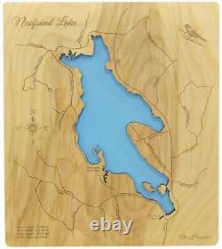 Newfound Lake, New Hampshire Laser Cut Wood Map Wall Art Made to Order