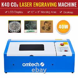 OMTech 40W 12x 8 CO2 Laser Engraver Cutter Engraving Cutting Machine K40 DIY
