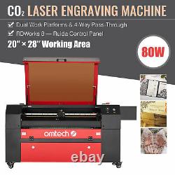 OMTech 80W CO2 Laser Cutting Machine w 28x20 Workbed Safety Sensor & Air Assist