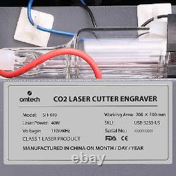 OMTech CO2 Laser Engraver Cutter Engraving Cutting 12x 8 40W LCD Red Dot K40