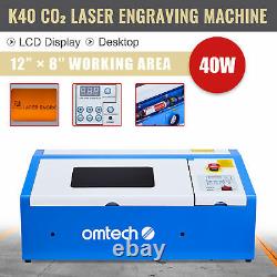 OMTech Upgraded 40W 12x8 in. CO2 Laser Engraving Cutting Machine Engraver Cutter