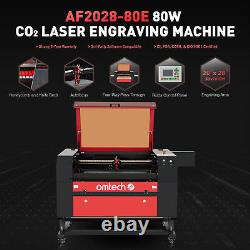 OMTech Upgraded 80W 28x20 CO2 Laser Cutting Machine w Ruida Controls Autofocus