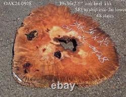 Oak Burl Slab Cookie Cut Craft Woods DIY River Table Oak24-0928