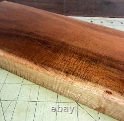 One Hawaiian Koa Wood Board withFiddleback Curl 17 7/8 x 6 1/3 x 1 1/8 (#400)