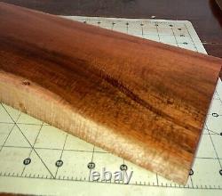 One Hawaiian Koa Wood Board withFiddleback Curl 17 7/8 x 6 1/3 x 1 1/8 (#400)