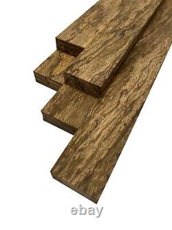 Pack Of 5, Zebrawood Cutting Board Blocks Lumber Board 3/4 x 2 x 24
