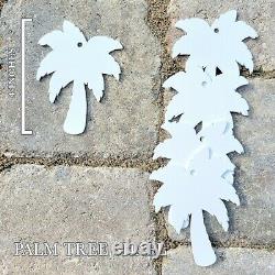 Palm Tree Ornaments Blank -White Finished-DIY for Bulk Craft Projects 1000 Piece