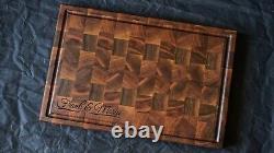 Personalized Double Sided Walnut End Grain Butcher Block Large Cutting Board