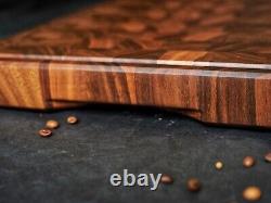 Personalized Double Sided Walnut End Grain Butcher Block Large Cutting Board