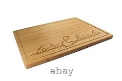Personalized Engraved Bamboo Wood Cutting Board Couple Wedding Anniversary