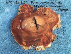 Poplar cookie cut burl slab wood craft ideas DIY wood c-40