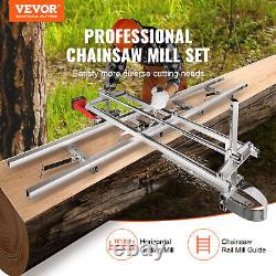 Portable Chainsaw Mill 14-36 Guide Bar and 9ft Aluminum Rail Mill Guide System