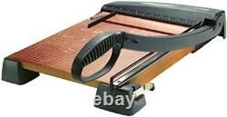 Precision Wood Base Guillotine Cutter, Heavy-Duty 15 Sheets, Self-Sharpening