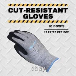Protective Cut Resistant Gloves L5 Safety Meat Cut Wood Carving, 120 Pair, Small