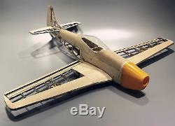 RC Plane Laser Cut Balsa Wood Airplane building Kit P51 with motor 1000mm NEW