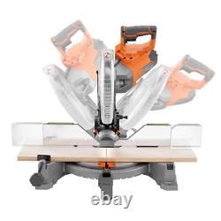 RIDGID Miter Saw Dual Bevel 15 Amp 10 in. With LED Cut Line Indicator
