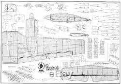 ROYAL 1/6 Scale Beechcraft BARON 58P Laser Cut Short Kit, Plans & Instr. 70.5WS