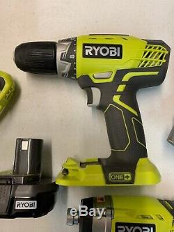 RYOBI ONE+ 6 Tool Kit, 18-Volt Cordless Cut Our, Drills, Circular Saw, Batteries