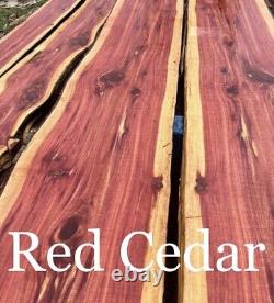 Red Cedar Live Edge Slab / Kiln Dried & Planed / Various Sizes / 1.5 Thick