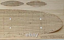 Revell CSS Alabama 196 laser cut wood deck for model with Photo-etched part