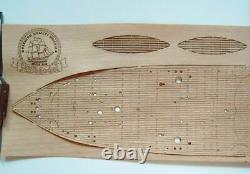 Revell CSS Alabama 196 laser cut wood deck for model with Photo-etched part