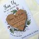 Rustic Wooden Save The Date Wedding Magnets Personalised Invite