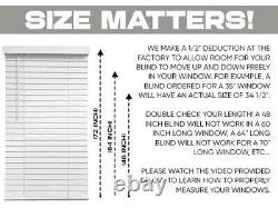 SHIPS 1-2 DAYS Custom Cut Ultra Premium 2 Faux Wood Blinds Hundreds of Sizes