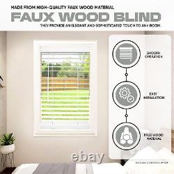 SHIPS 1-2 DAYS Custom Cut Ultra Premium 2 Faux Wood Blinds Hundreds of Sizes