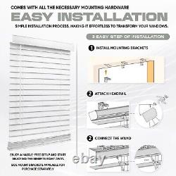 SHIPS 1-2 DAYS Custom Cut Ultra Premium 2 Faux Wood Blinds Hundreds of Sizes