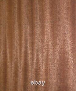 Sapele Ribbon Mahogany wood veneer 48 x 96 on wood backer A grade 1/25 thick