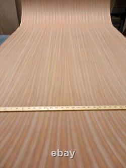 Sapele Ribbon Mahogany wood veneer 48 x 96 on wood backer A grade 1/25 thick