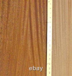 Sapele Ribbon Mahogany wood veneer 48 x 96 on wood backer A grade 1/25 thick