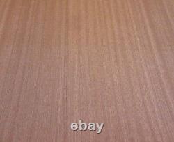 Sapele Ribbon Mahogany wood veneer 48 x 96 on wood backer A grade 1/25 thick