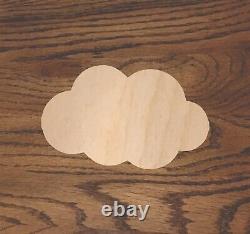 Set of 10, Cloud Laser Cut Wood, Sizes up to 5 feet, Multiple Thickness A419