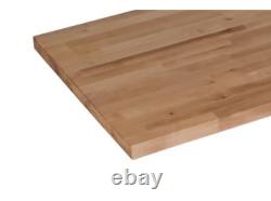 Solid Wood Butcher Block Countertop 50 x 25 x 1.5 Cutting Board Unfinished Birch