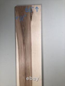 Square Edge Hickory Wood Slab Figured Rustic And Cut Edge, 60L x 11 W