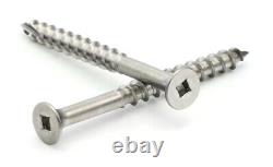 Stainless Steel Deck Screws Square Drive Bugle Wood Cutting Type 17 Point #8