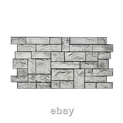Stone Brick Effect PVC Plastic Wall Covering Panels Decorative Cladding Tiles