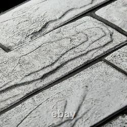 Stone Brick Effect PVC Plastic Wall Covering Panels Decorative Cladding Tiles