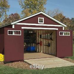Storage Shed 112' x 20' Pre-cut wood kit is ready-to-assemble 15-year warranty