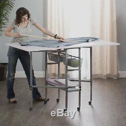 Studio Designs Sew Ready Hobby and Cutting Craft Desk Table with Storage Drawers
